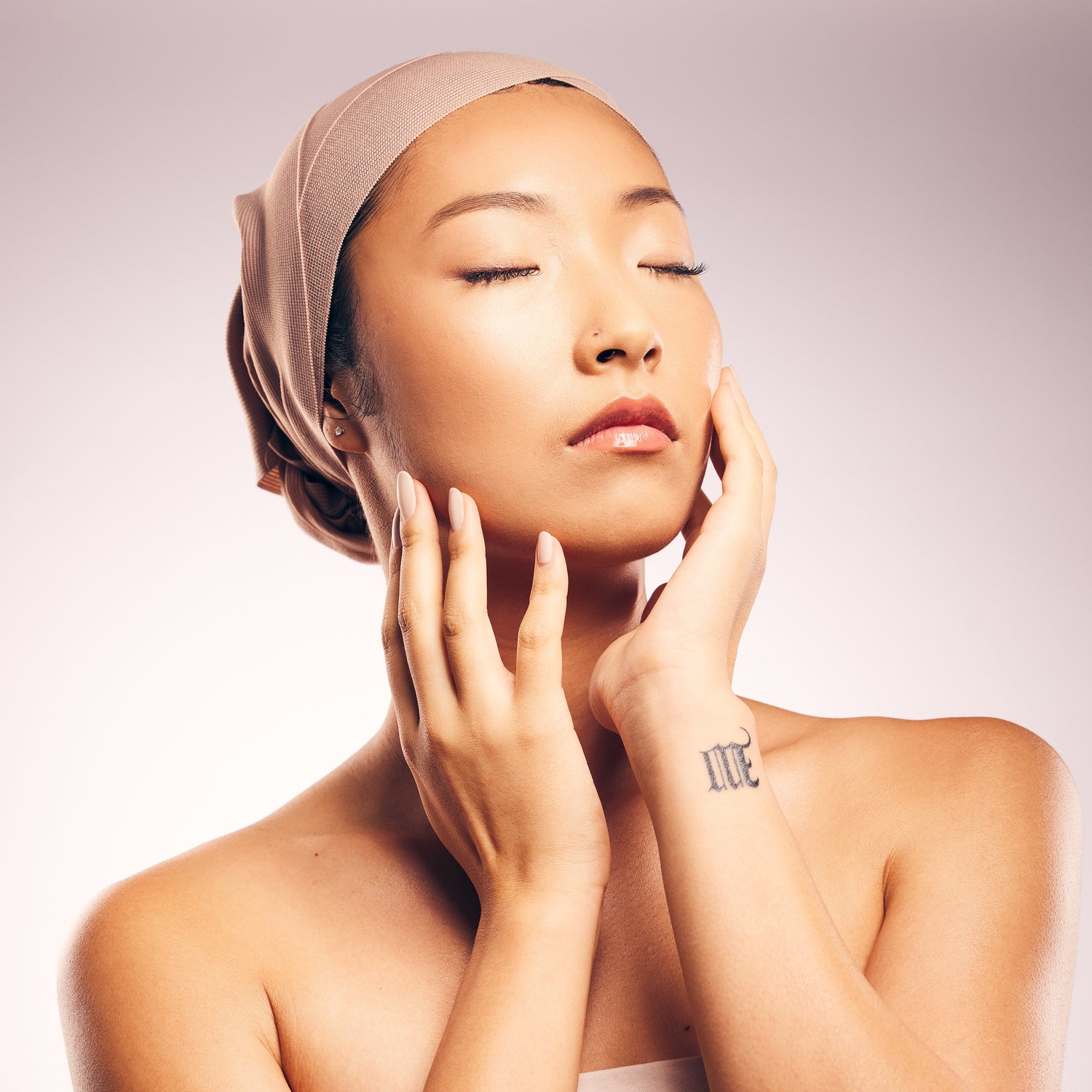 Asian woman with smooth and glowing skin